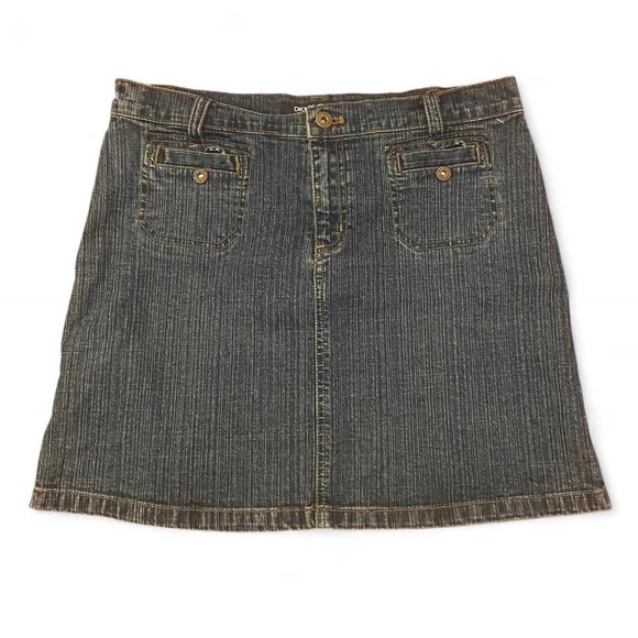DKNY Dark Blue A-Line Skirt - Picture 1 of 2